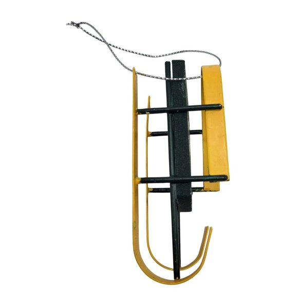 Green Bay Packers Christmas Ornament Sled Holiday Green Gold White With Hanger - Picture 6 of 8